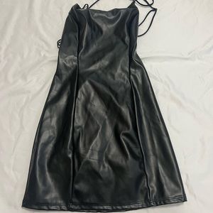 lucy in the sky leather dress